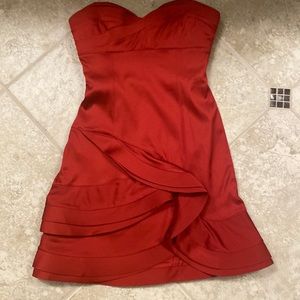BCBG red dress strapless